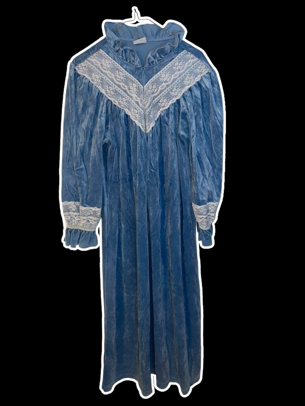Vintage Maggie McQuade velour robe sz M EUC